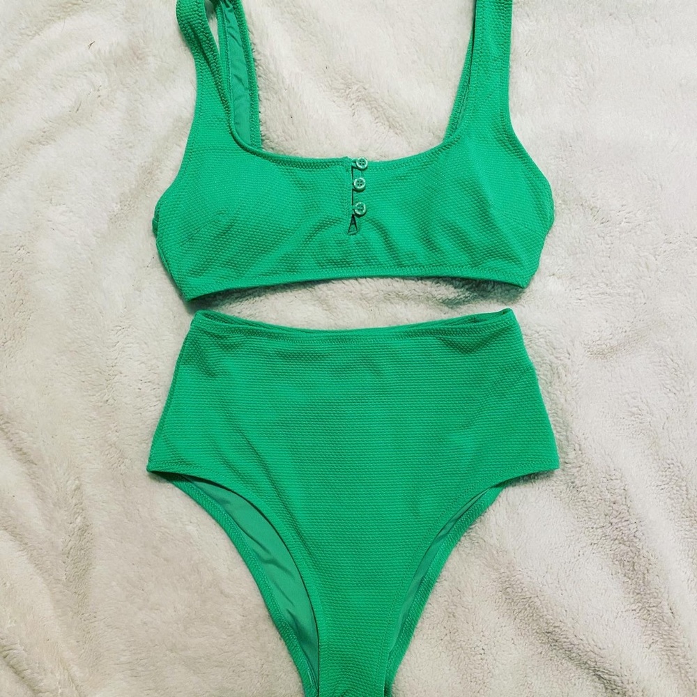 Aerie green high waisted bikini